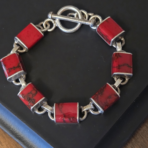 RARE Silpada Sterling Silver & Stone Bracelet - Picture 9 of 12